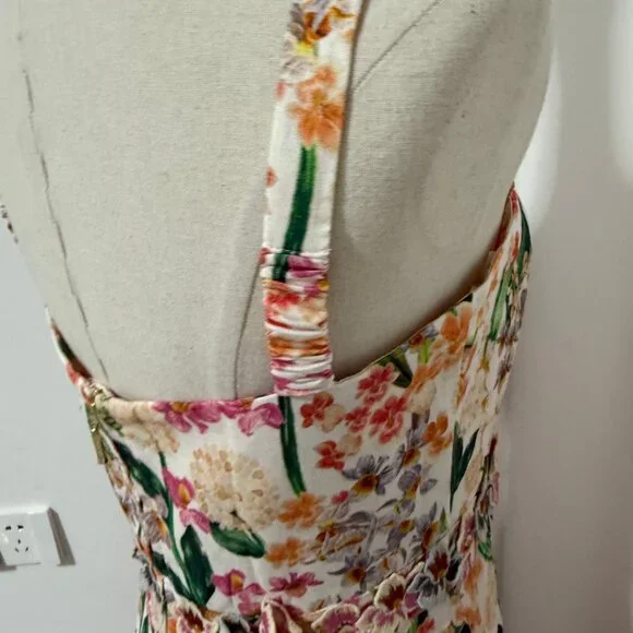 Agua By Agua Bendita lima jardiniera' floral-print linen maxi dress - Picture 6 of 11